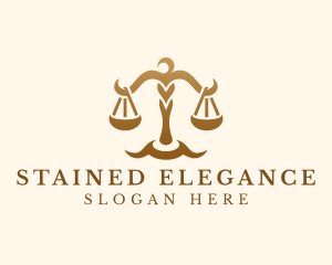 Elegant Justice Scale logo design