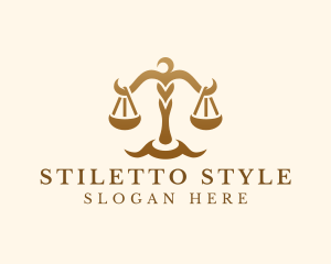 Elegant Justice Scale logo design