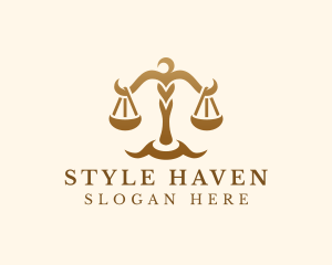 Elegant Justice Scale logo design