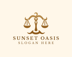 Elegant Justice Scale logo design