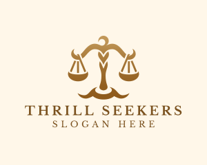 Elegant Justice Scale logo design