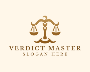 Judge - Elegant Justice Scale logo design