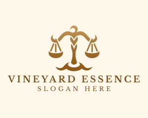 Elegant Justice Scale logo design