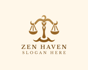 Elegant Justice Scale logo design