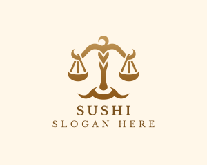 Elegant Justice Scale logo design