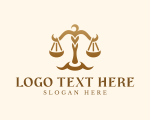 Court - Elegant Justice Scale logo design