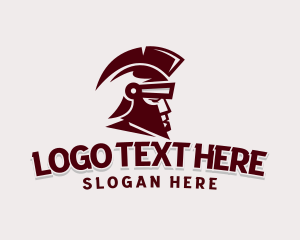 Spartan - Medieval Knight Helmet logo design