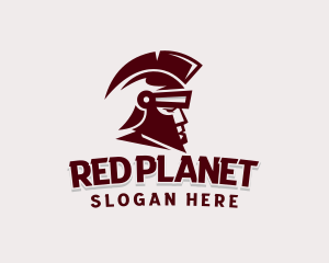 Medieval Knight Helmet logo design