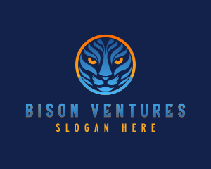 Blue Tiger Cat logo design