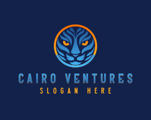 Blue Tiger Cat logo design