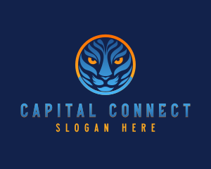 Blue Tiger Cat logo design