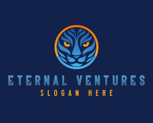 Blue Tiger Cat logo design