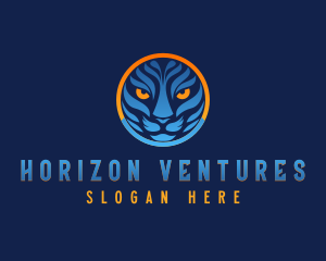 Blue Tiger Cat logo design