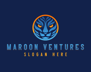 Blue Tiger Cat logo design