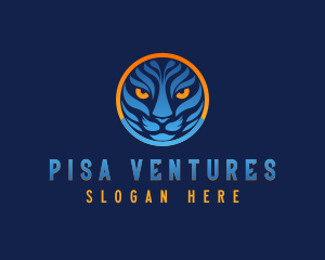 Blue Tiger Cat logo design