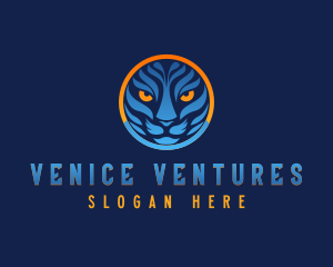 Blue Tiger Cat logo design