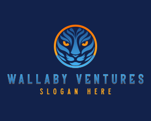 Blue Tiger Cat logo design