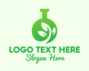 Science Experiment - Green Eco Laboratory logo design