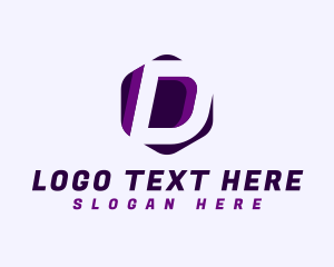 Business Hexagon Letter D logo design