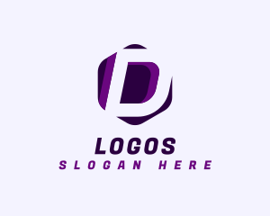Violet - Business Hexagon Letter D logo design