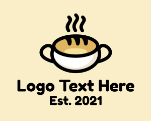 Coffee Shop - Hot Coffee Bread logo design