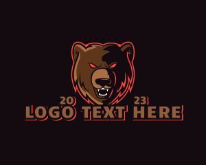 Streamer - Wild Bear Animal logo design