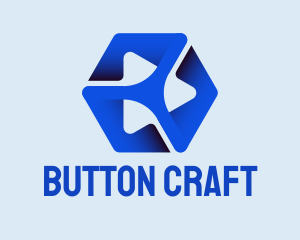 Button - Play Button Vlog Cube logo design