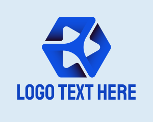 Button - Play Button Vlog Cube logo design