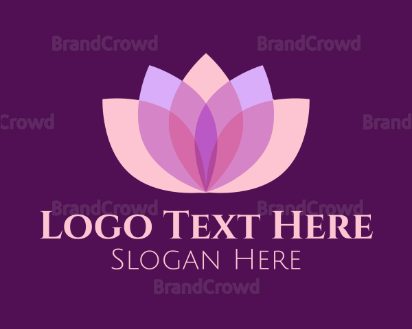 Feminine Lotus Flower Spa Logo