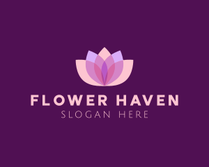 Feminine Lotus Flower Spa  logo design