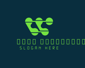 Technology - Digital Tech Letter W logo design