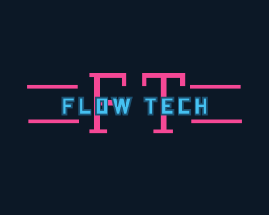 Neon Programmer Technology logo design