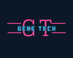 Neon Programmer Technology logo design