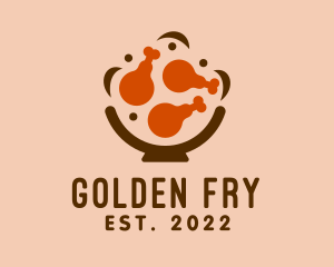 Fried Chicken Street Food  logo design