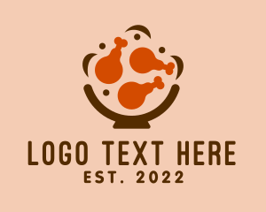 Bbq Chicken - Fried Chicken Street Food logo design