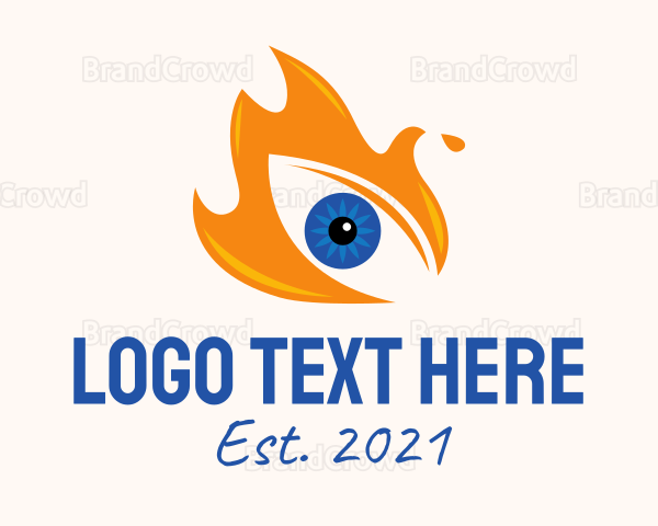 Blazing Fire Eye Logo