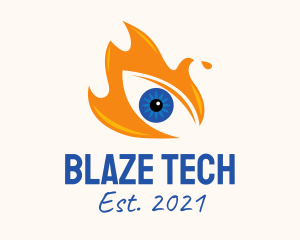 Blaze - Blazing Fire Eye logo design