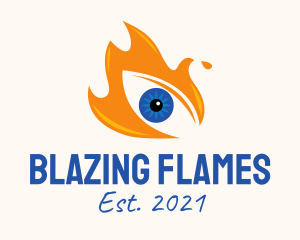 Blazing Fire Eye logo design