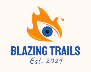 Blazing Fire Eye logo design