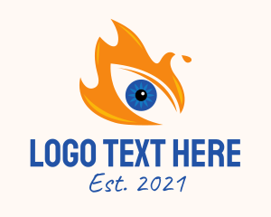 Lashes - Blazing Fire Eye logo design