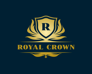 Royal Medieval Crest Shield logo design