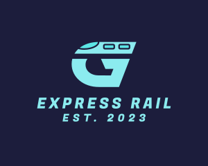 Railway - Train Letter G logo design