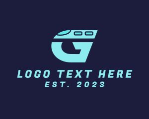 Steam Engine - Train Letter G logo design