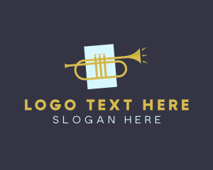 Jazz Bar - Jazz Trumpet Music logo design