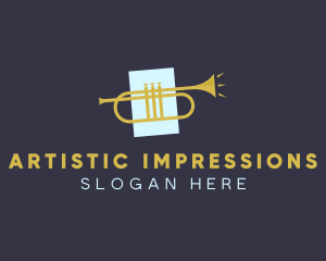 Jazz Trumpet Music logo design