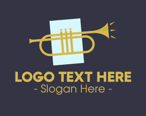 Band - Jazz Trumpet Music logo design