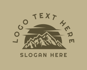 Rustic Mountain Peak logo design