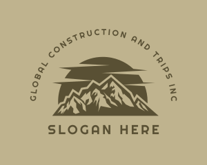 Camp - Rustic Mountain Peak logo design