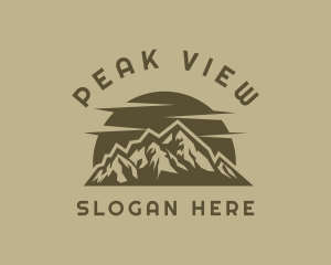 Mountain - Rustic Mountain Peak logo design