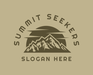 Mountaineering - Rustic Mountain Peak logo design